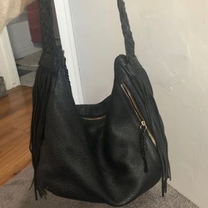 Rebecca Minkoff Leather Hobo Bag With Fringe